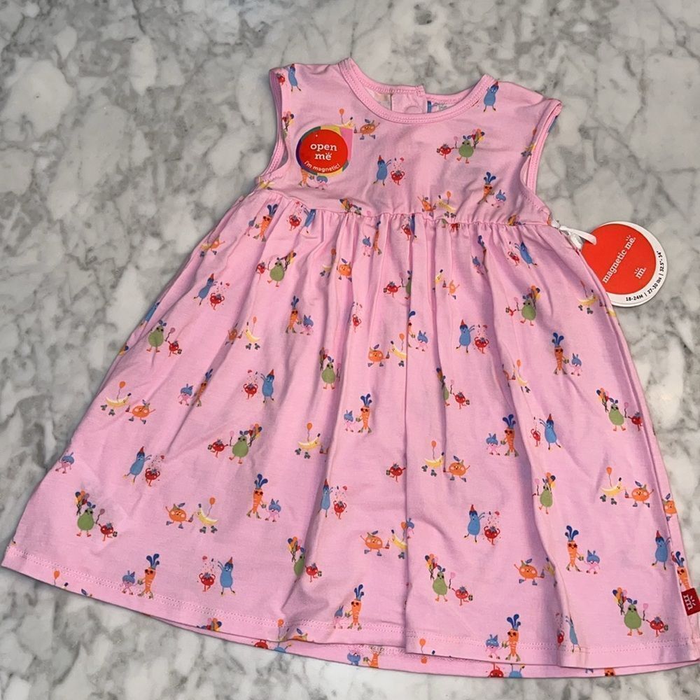 MAGNETIC ME BEET DRESS & BLOOMER SET 18/24M - Picture 3 of 7